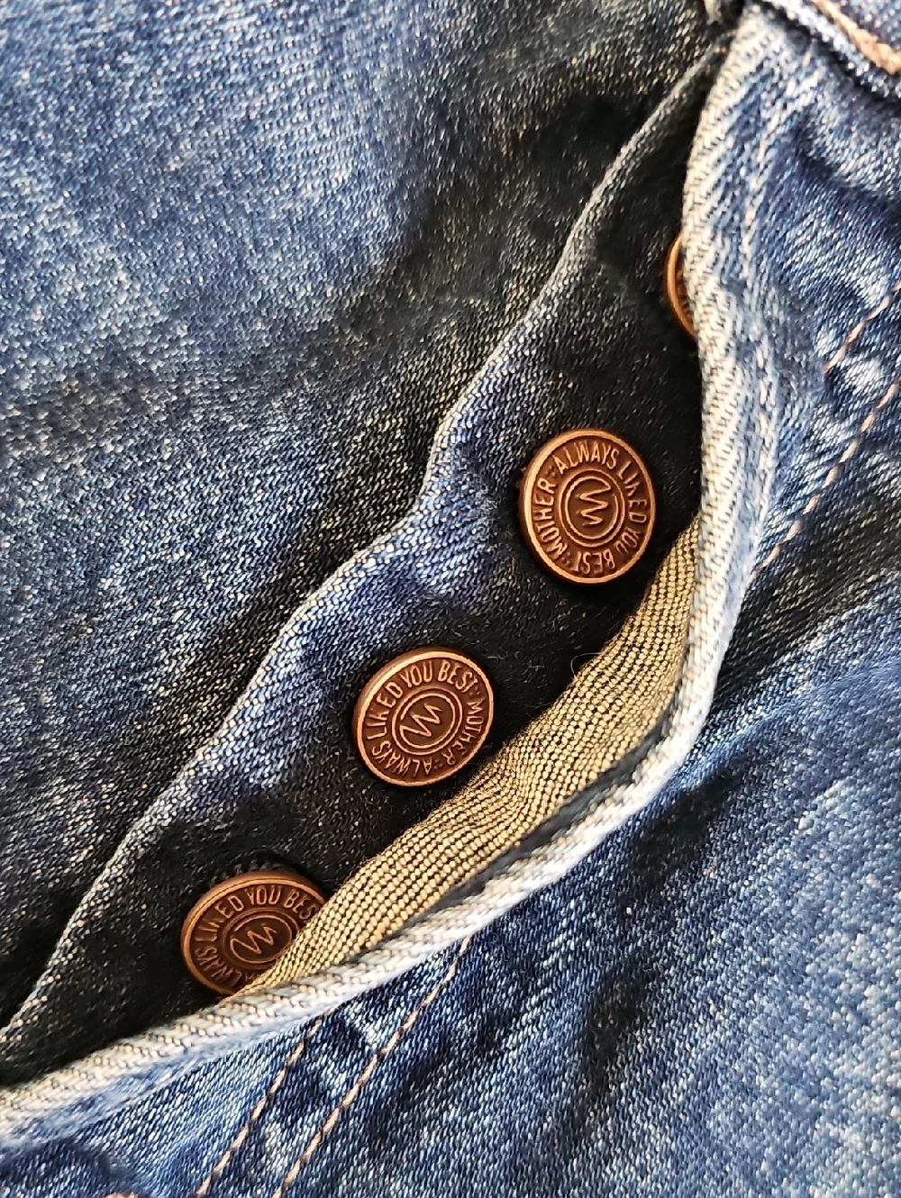 MOTHER The Stunner Fray High Rise  Roasting Nuts Blue Skinny Jeans 25 Preowned - Picture 11 of 11